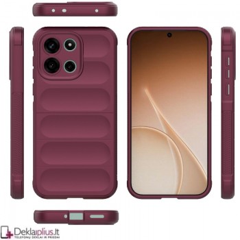 Magic Shield guminis dėklas su kameros apsauga - bordo spalvos (Oneplus Nord 6)